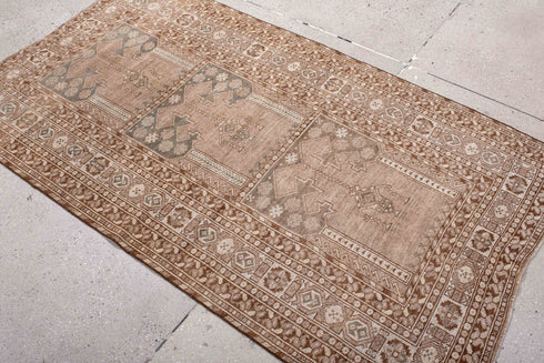 Antique Afghan Area Rug (3' x 6')
